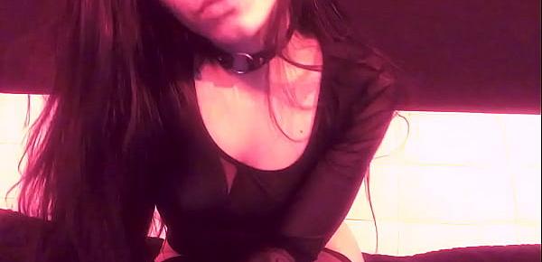  hairy goth camgirl teen w tats solo masturbation